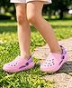 Pine Kids Solid Backstrap Closure Clogs - Pink