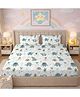 Morado Premium Glace Cotton Flat Double Bedsheet with 2 Pillow Covers, 90 x 100 Inches, Ultra Soft, Breathable & Skin-Friendly Fabric, Kids Bedding Collection, Baby Elephant