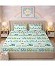 Morado Premium Glace Cotton Flat Double Bedsheet with 2 Pillow Covers, 90 x 100 Inches, Ultra Soft, Breathable & Skin-Friendly Fabric, Kids Bedding Collection, Colorful Buses