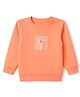 Tango Interlock Knit T-Shirt with Full Sleeves and Coconut Tree Print - Orange