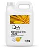 Qssiy Lemon Dishwash Gel, 5kg Can | Tough on Grease, Gentle Hands, Bulk Refill