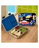 Basil Bento Neo  Stainless Steel 975 ml Tiffin Box for Kids ,Teens & Adults   Blue