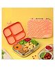 Basil Stainless Steel 4 Compartment Bento Lunch Box with BPA free Plastic Lid for Kids, 800 ml - Coral Swirl