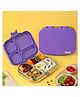 Basil Stainless Steel 4 Compartment Bento Lunch Box with BPA free Plastic Lid for Kids, 800 ml - Purple Pop