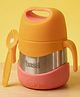 Basil ThermoTot Kids Insulated Food Jar 320 ml | 304 Stainless Steel | BPA-Free | Double Wall Vacuum Lunch Box with Handle & Spork | Keeps Food Hot & Cold for School, Travel & Picnics - Peach