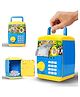 Wembley Finger Print Sensor ATM Piggy Bank for Kids | Money Saving Box with Password, Music & Auto Note Scroll Feature - Blue