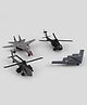 Simba Brave Force Diecast Military Air Planes Pack of 4 With Detailed Fighter Jet Design - Grey