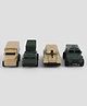 Simba Brave Force Diecast Military Vehicles Pack of 4 with Metal Body & Realistic Army Designs - Dark Green