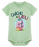 Arvesa Cotton Blend Knit Half Sleeves Unicorn Printed Onesie - Soft Green