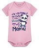 ArveArvesa Cotton Blend Knit Half Sleeves Panda Printed Onesie - Pink