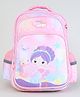 KIDLINGSS 17 Inches Mermaid Print Backpack|2 Main Compartments, 1 Front Compartment, 2 Side Bottle Pockets|Water Resistant|Back Cushioning|For School Travel & Outdoors| - Light Pink