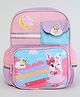 KIDLINGSS 15 Inches Bunny Rabbit Printed Backpack|1 Main Compartment, 1 Front Compartment, 2 Side Bottle Pockets| Water Resistant| Back Cushioning| For School Travel & Outdoors| - Purple