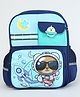 KIDLINGSS 15 Inches Astronaut Printed Backpack|1 Main Compartment, 1 Front Compartment, 2 Side Bottle Pockets| Water Resistant| Back Cushioning| For School Travel & Outdoors| - Light Blue