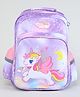 KIDLINGSS 17 Inches Flying Unicorn Print Backpack|2 Main Compartments, 1 Front Compartment, 2 Side Bottle Pockets| Water Resistant| Back Cushioning| For School Travel & Outdoors| - Purple