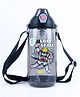 QIPS Kids Tritan Sipper Bottle 650ml BPA Free Bottle with Dual Lock Lid Silicone Straw & Carry Strap - Black