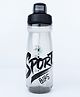 QIPS 800ml Tritan Sports Bottle with Flip Lid Hydration Tracker & Leak- Resistant Design- Black