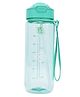 QIPS Tritan 750ml Sipper Bottle BPA Free Bottle with Push Button Flip Lid Silicone Straw & Hydration Tracker- Green
