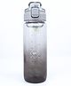QIPS Tritan 750 ml Sipper Bottle with Push Button Lock Lid Sipper Spout & Hydration Tracker- Smoke Grey