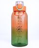 QIPS Tritan Sipper Bottle 1 Litre BPA Free Water Bottle Push Button Lock Lid with Silicone Straw- Orange Green