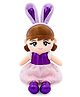 ELITE CREATIONS 40 cm Bunny Princess Doll Plush Toy for Kids Purple