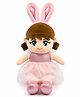 ELITE CREATIONS 40 cm Bunny Princess Doll Plush Toy for Kids Pink