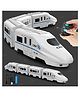 Fiddlerz High Speed Railway Train Toy Car Sound Light EMU Model Train Building Toys- Multicolor