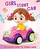 Fiddlerz Musical Stunt Car for Kids with Flashing 5D Lights Bump and Go Action Musical Toy Battery Operated Electric Toy Car for Boys and Girls Age 3+ (Pink)