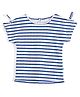 JusCubs Cotton Knit Half Sleeves  Hearts Printed Top - White