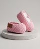 Funkrafts Hand Knitted Solid Crochet Booties - Pink