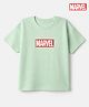 Bonfino Marvel 100% Cotton Interlock Knit Half Sleeves T-Shirt with Drop Shoulder Sleeves and Marvel Print - Light Green