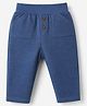 Zero Cotton Interlock Knit Full Length Solid Leggings in Blue