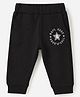 Zero Cotton Interlock Knit Full Length Leggings with Naps, Hugs and Rock N Roll Print in Black