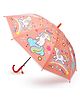 Childway Unicorn & Rainbow Design Umbrella - Orange