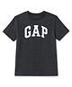 Gap Cotton Knit T-Shirt Half Sleeves With Logo Print - Black