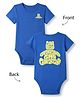 GAP Cotton DC Knit Text Printed Regular Fit Round Neck Half Sleeves Bodysuit - Blue