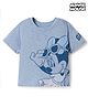 Gap Cotton Knit Relaxed Fit T-Shirt with Half Sleeves and Minnie Mouse Print - Blue