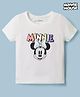 Gap Cotton Knit Relaxed Fit T-Shirt with Half Sleeves and Minnie Mouse Print - White