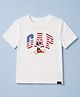 GAP 100% Pure Cotton Knit Relaxed Fit Round Neck T-Shirts with Half Sleeves and Mickey Mouse Print - White