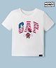 Gap Cotton Knit T-Shirt with Half Sleeves and Minnie Mouse Print - White
