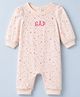 GAP Cotton Mix Knit Regular Fit Round Neck Full Sleeves Printed Romper - Light Pink