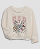 GAP Cotton Woven Relaxed Fit Round Neck Sweatshirt with Full Sleeves and Paw Patrol Graphic - Grey