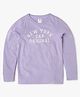 GAP Cotton Woven Relaxed Fit Sweatshirt with Full Sleeves and New York Original Text Print - Purple