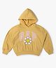 GAP Cotton Woven Regular Fit Hooded Neck Sweatshirt with Full Sleeves and Flower Print - Yellow