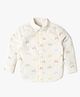 GAP Cotton Woven Relaxed Fit Shirt with Fit Spread Collar Full Sleeves and Bicycle Print - White