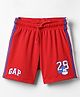 GAP Knit Graphic Printed Regular Fit Mid Rise Shorts - Red