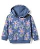 GAP Cotton Mixes Knit Sweatshirt with Full Sleeves and Floral Print - Blue