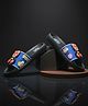 HAPPY FEET Teddy Bear Applique Detailed Sliders - Black