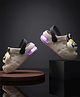 HAPPY FEET Antler & Eyes Applique Detailed Perforated Slingback LED Clogs - Beige