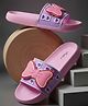 HAPPY FEET Bow Applique Detailed Sliders - Pink