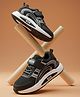 HAPPY FEET Mesh Detailed Abstract Design Velcro Closure Shoes - Black